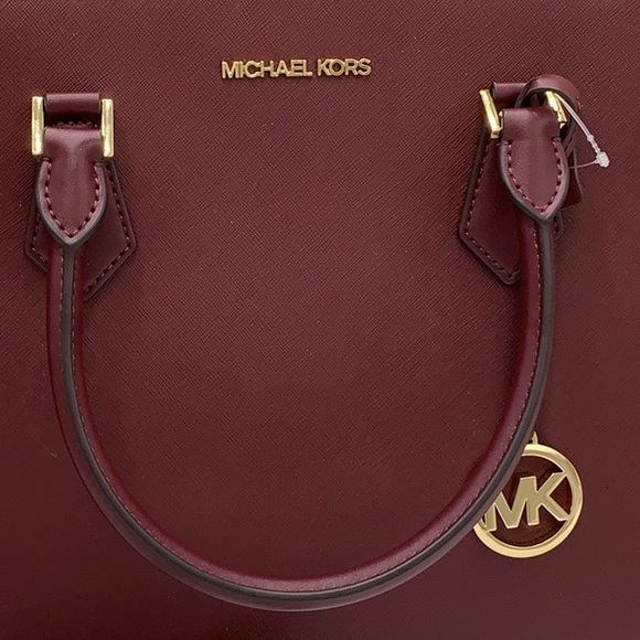 MICHAEL KORS HOPE LARGE SATCHEL MERLOT - Picture 14 of 16